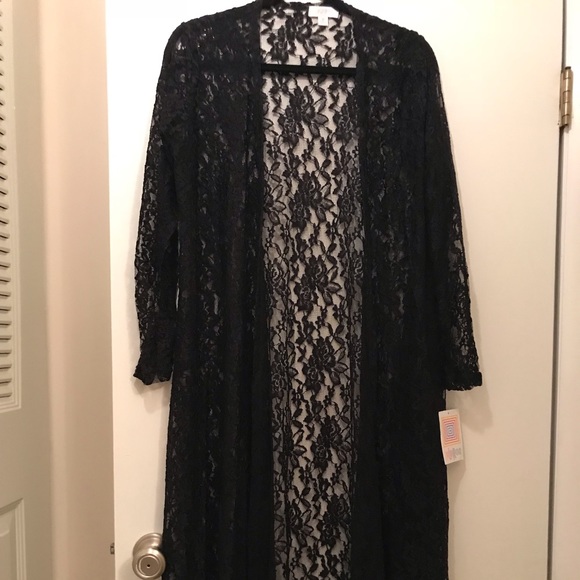 LuLaRoe Tops - Lularoe Black Lace Sarah, Medium